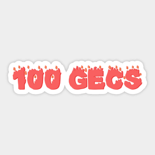 100 Gecs Flame Sticker